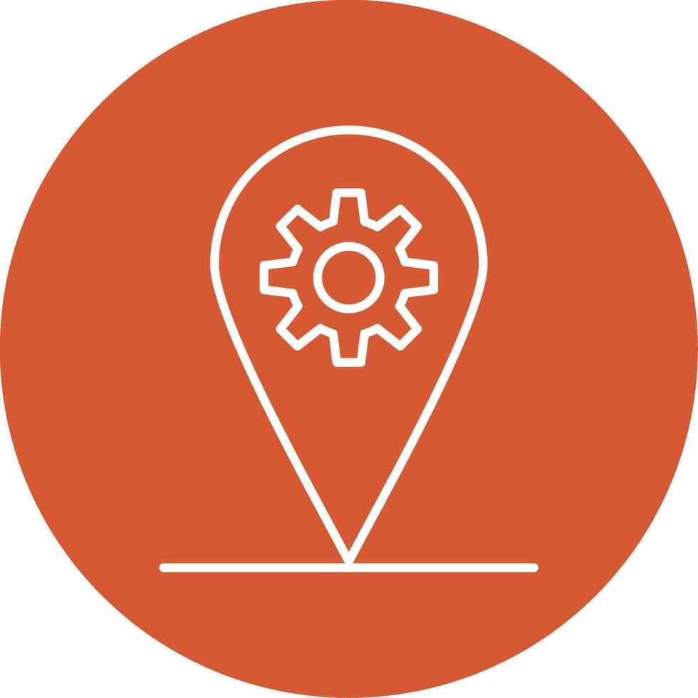 Localization Line Multicircle Icon vector