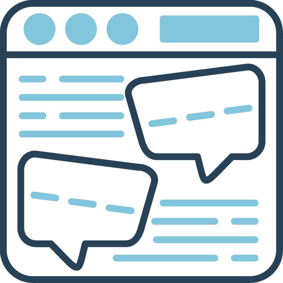 Browser Chat Vector Icon