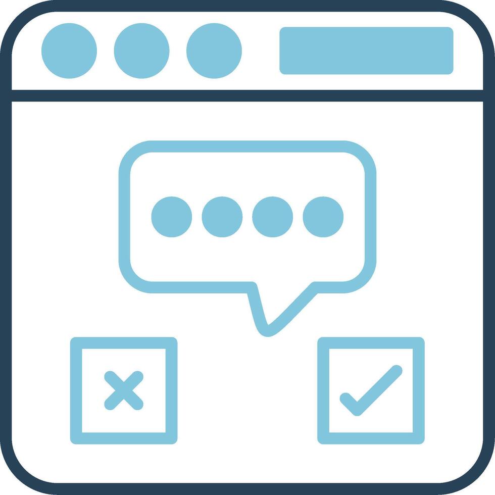 Browser Chat Vector Icon