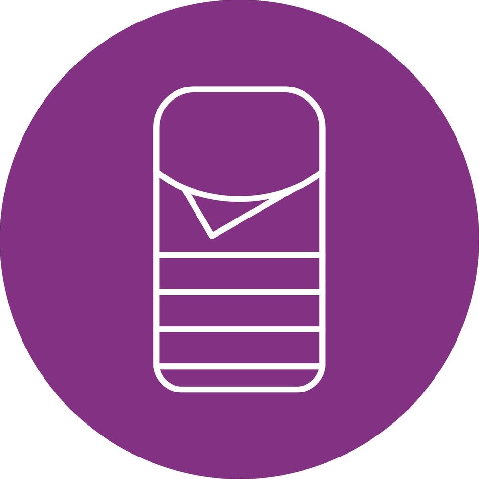 Sleeping Bag Line Multicircle Icon vector