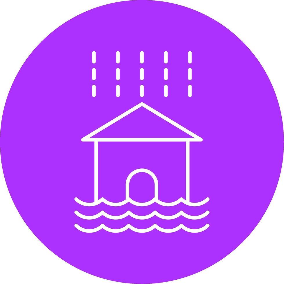 Flood Line Multicircle Icon vector