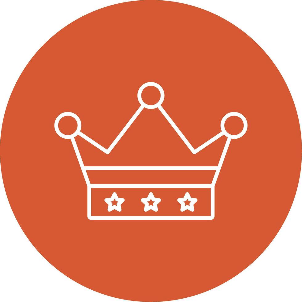 Crown Line Multicircle Icon vector