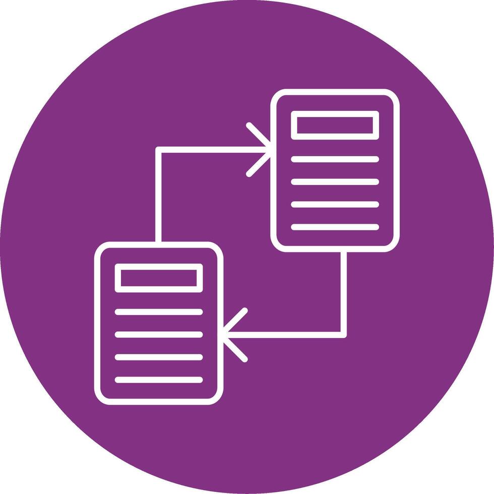 File Sharing Line Multicircle Icon vector