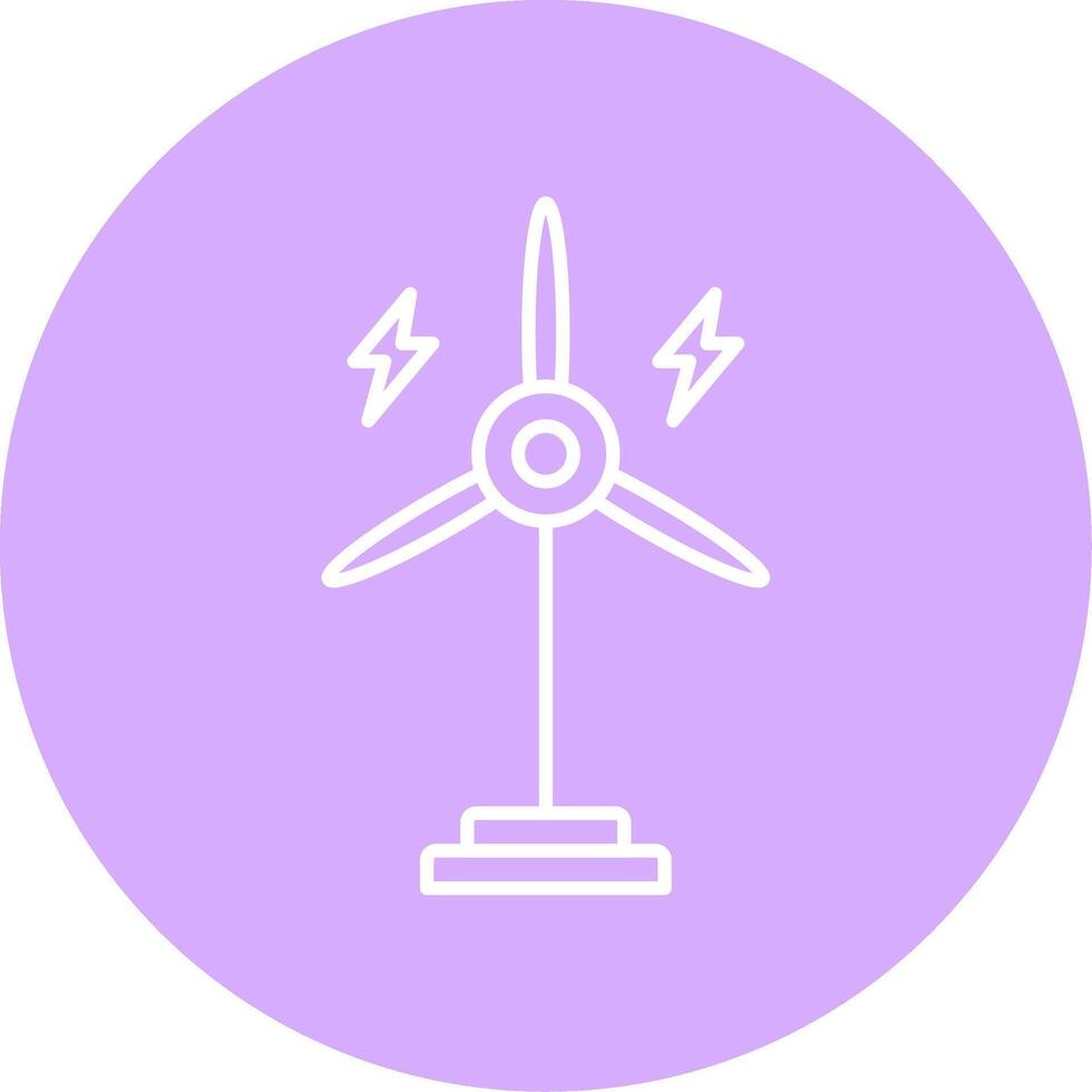 Eolic Turbine Line Multicircle Icon vector