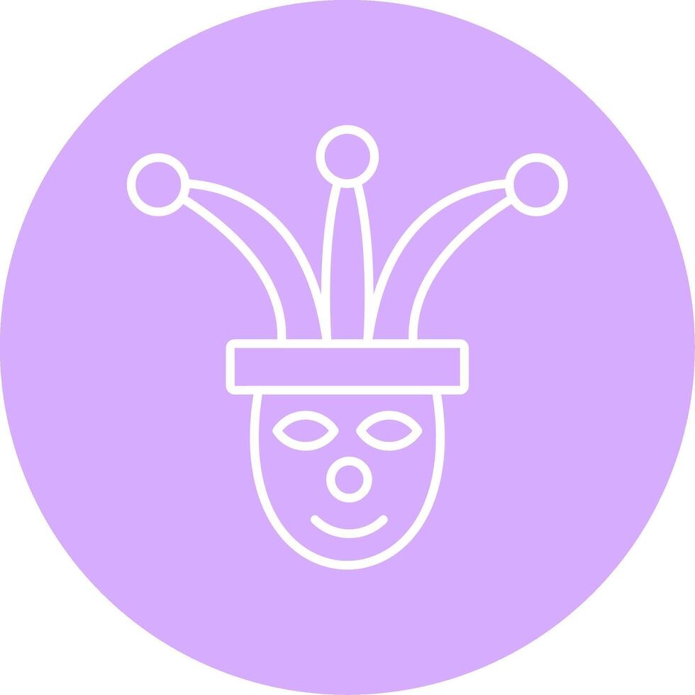 Jester Line Multicircle Icon vector