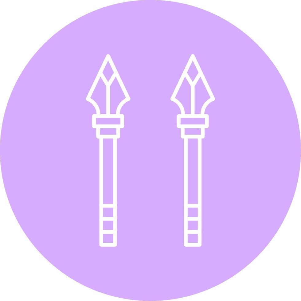 Spear Line Multicircle Icon vector