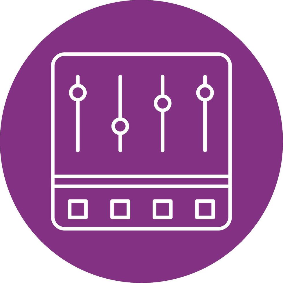 controlar panel línea multicírculo icono vector