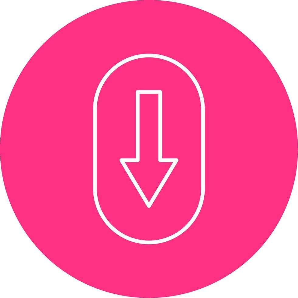 Scroll Down Line Multicircle Icon vector