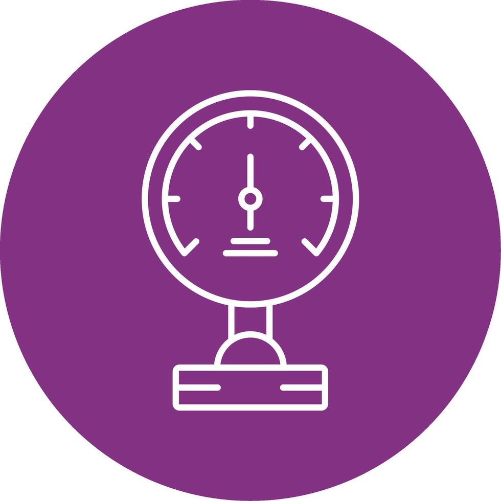 Pressure Meter Line Multicircle Icon vector