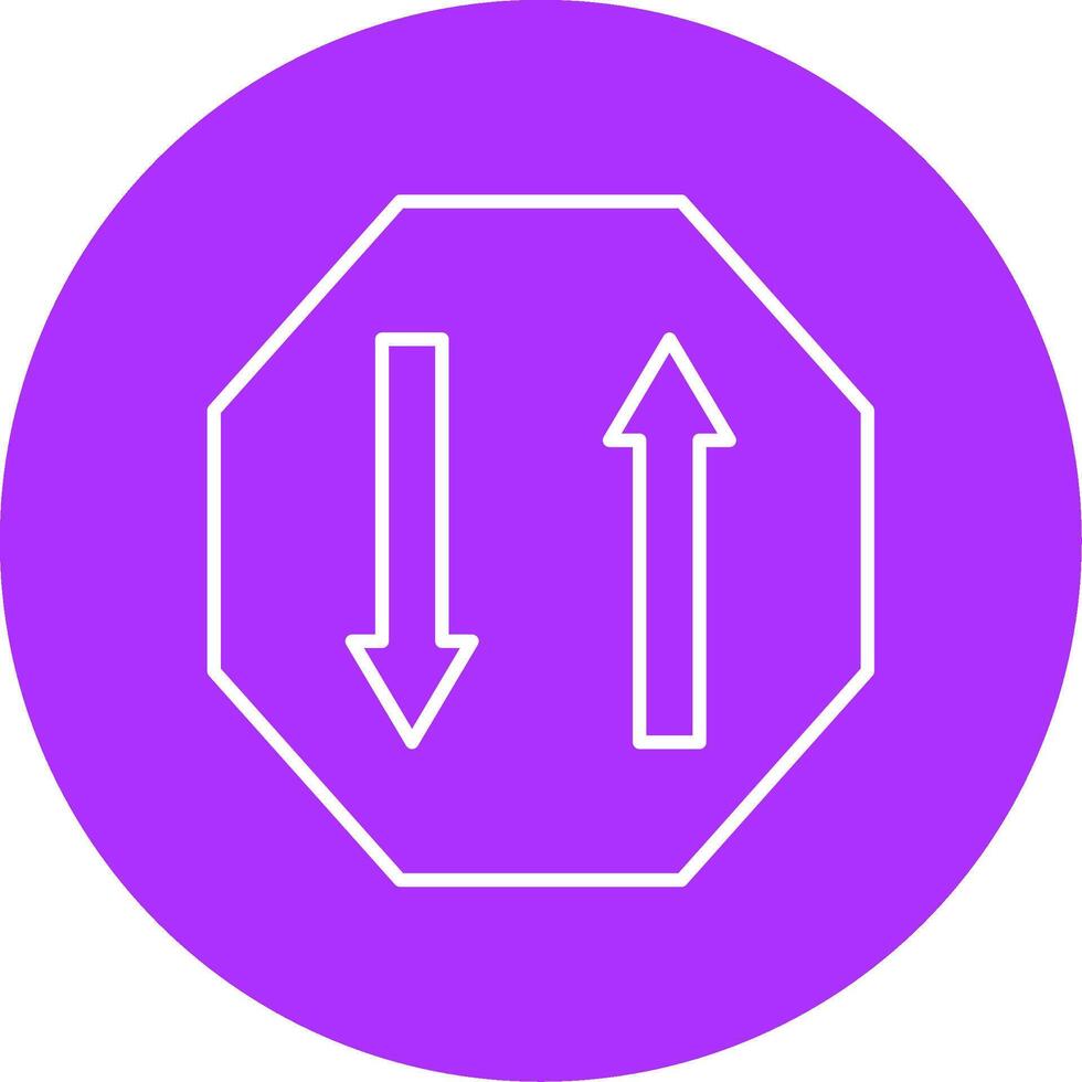 Two Way Line Multicircle Icon vector