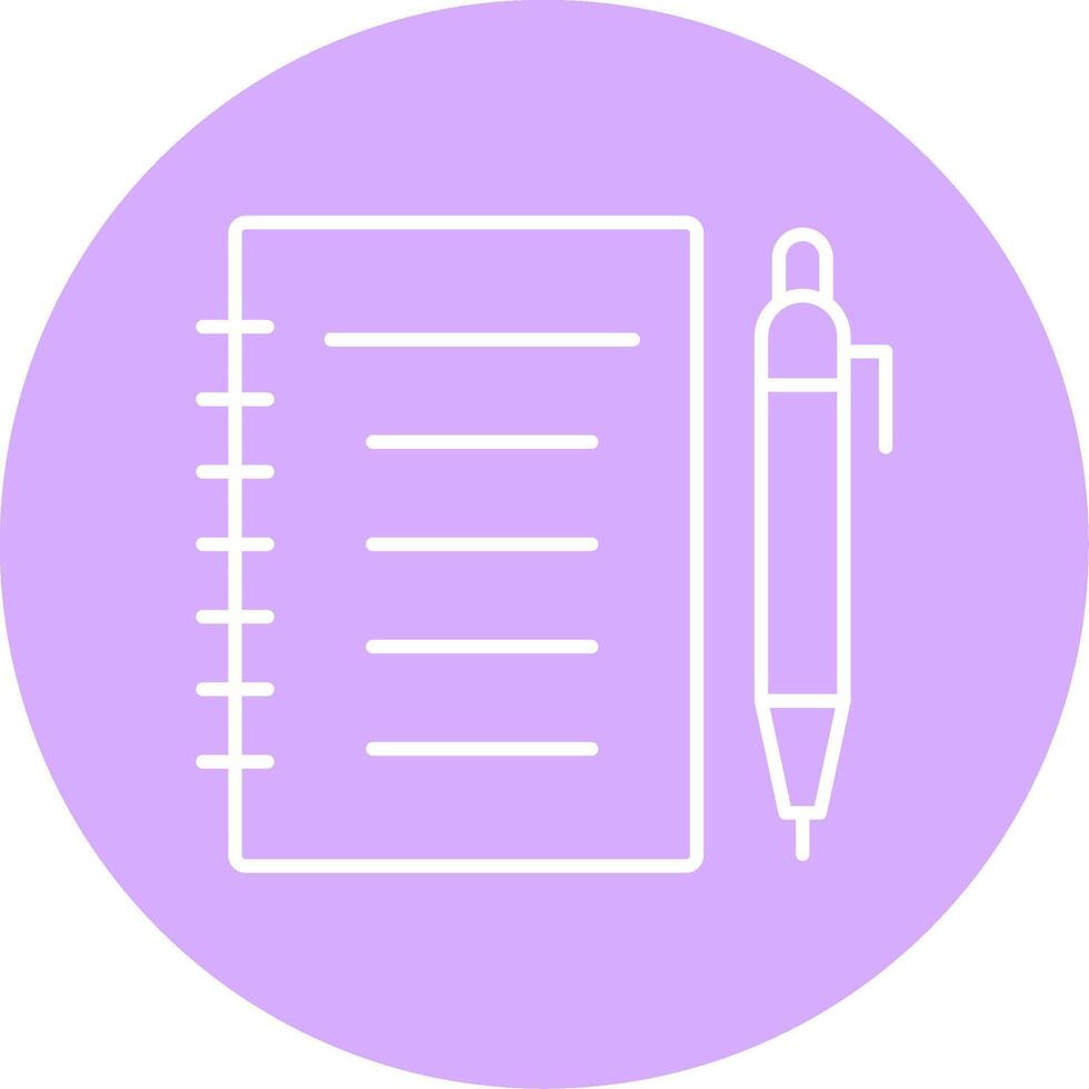 Notebook Line Multicircle Icon vector