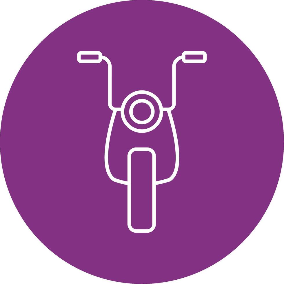 motocicleta línea multicírculo icono vector