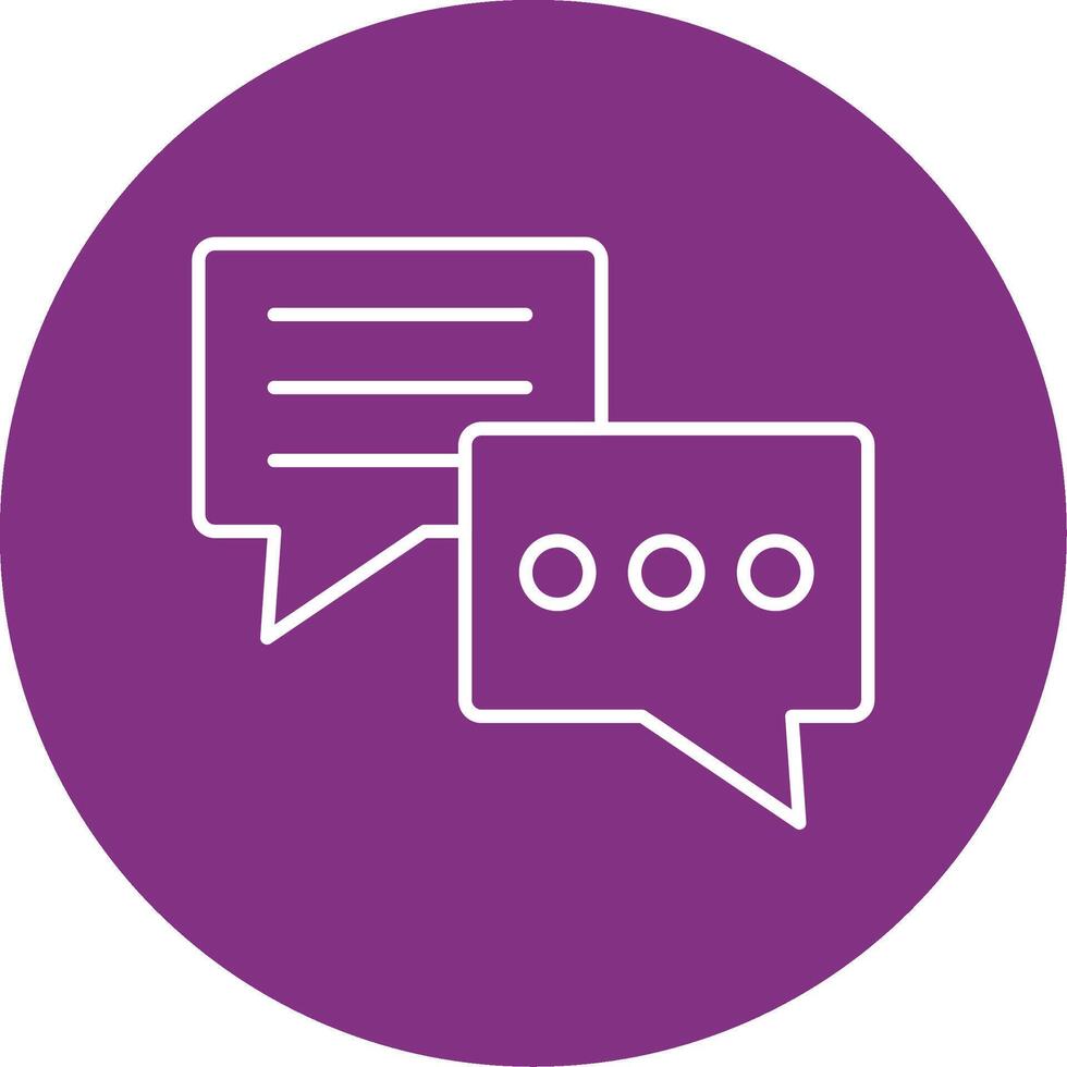 Conversation Line Multicircle Icon vector