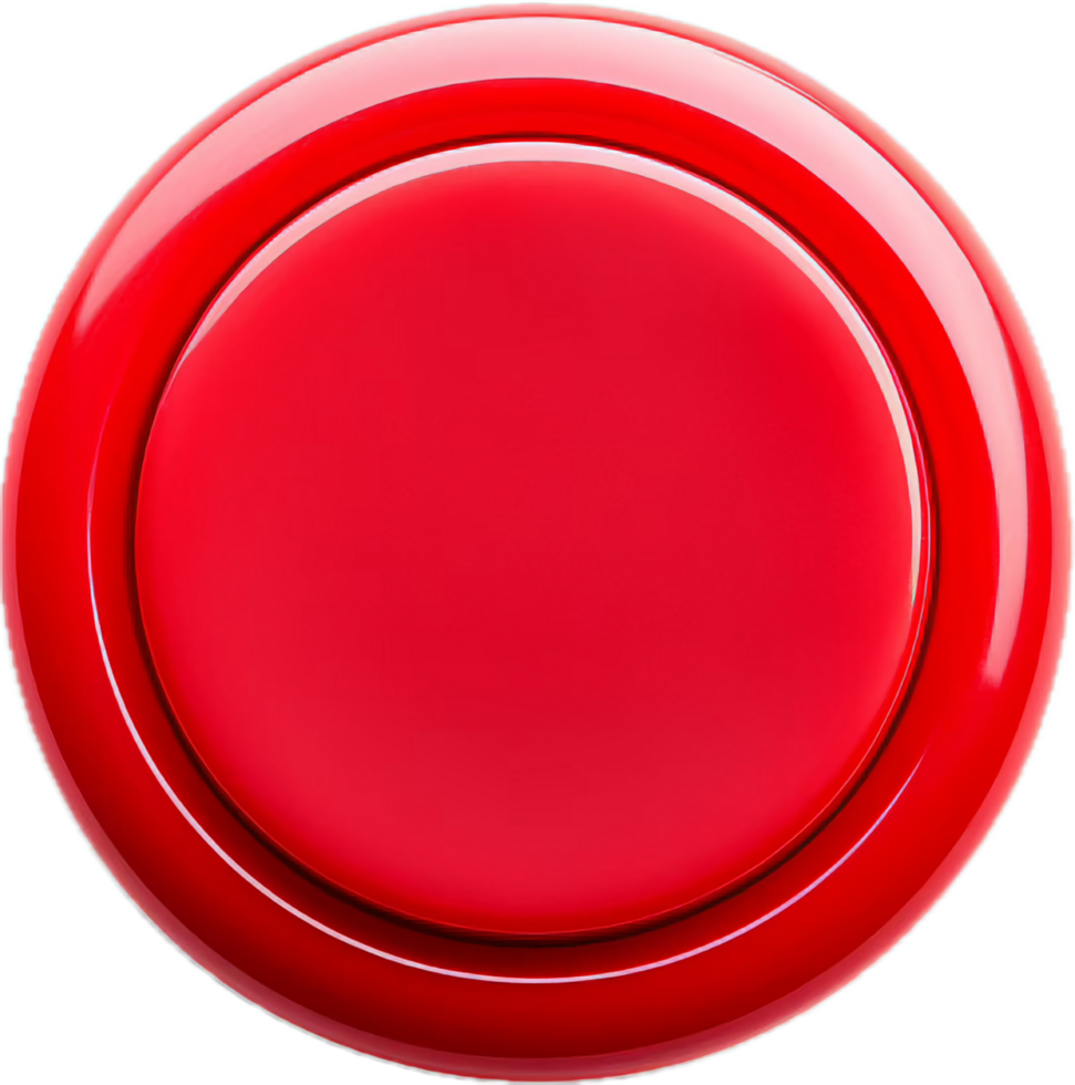 AI generated red push button png
