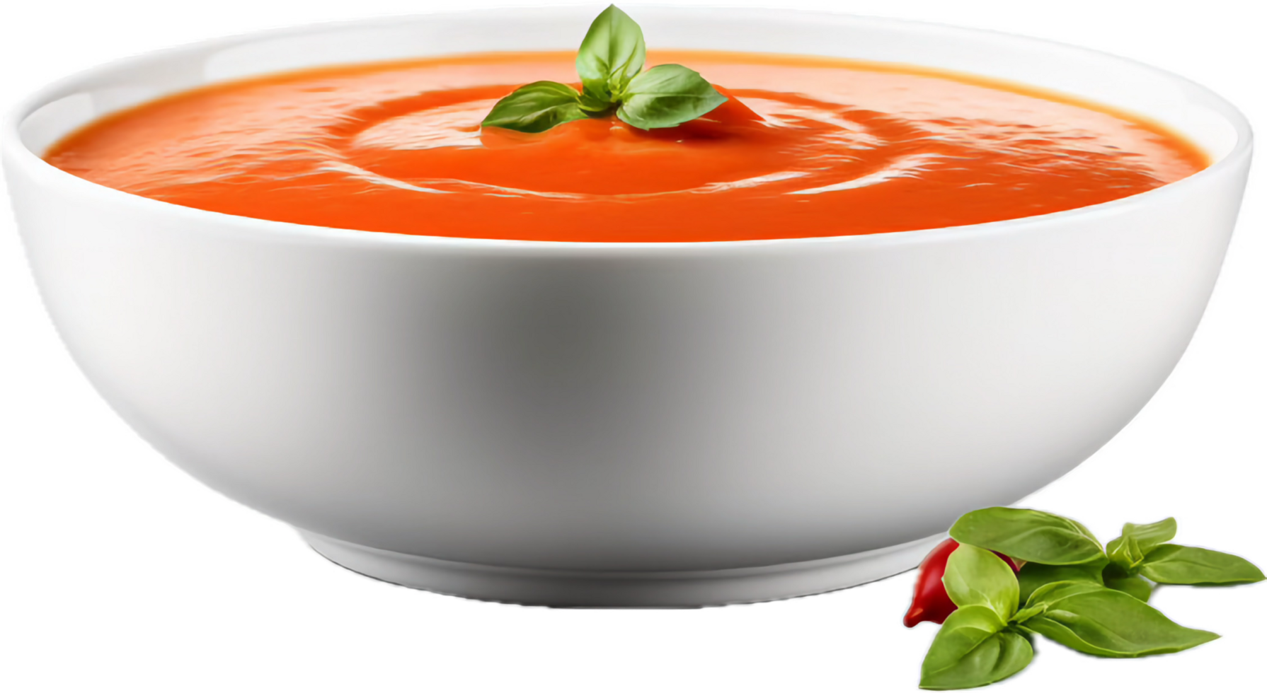 ai généré bol de tomate soupe png