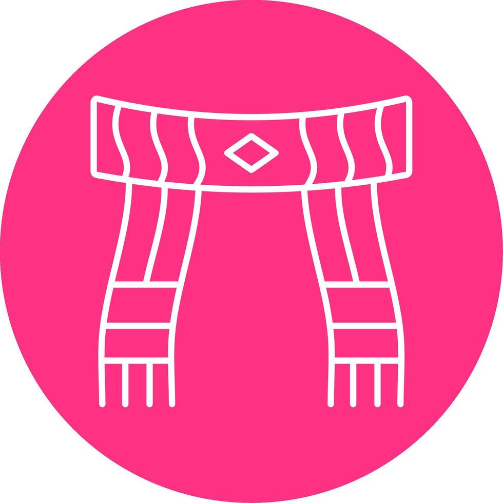 Scarf Line Multicircle Icon vector