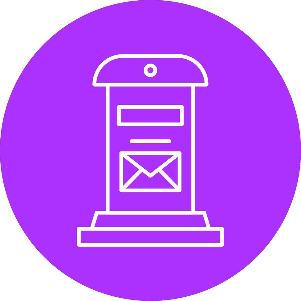 Letter Box Line Multicircle Icon vector