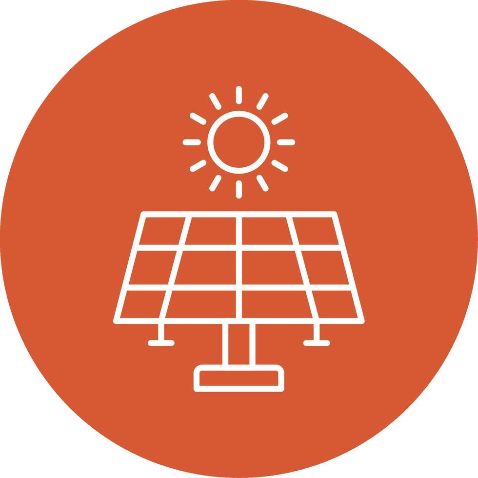 Solar Energy Line Multicircle Icon vector