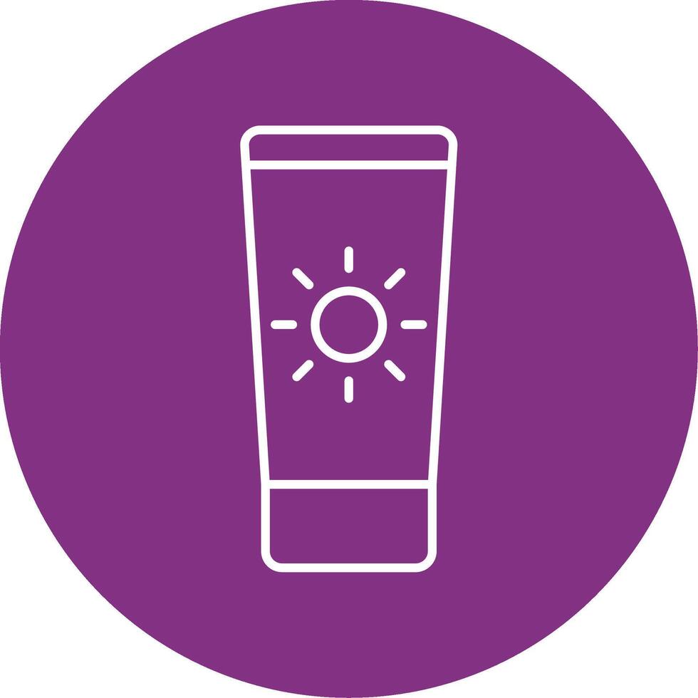 Sun Cream Line Multicircle Icon vector