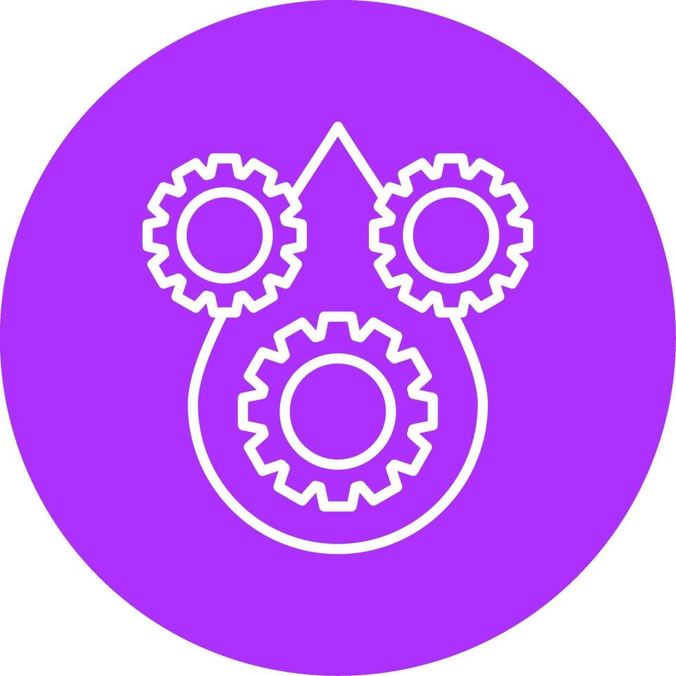 Lubricant Line Multicircle Icon vector