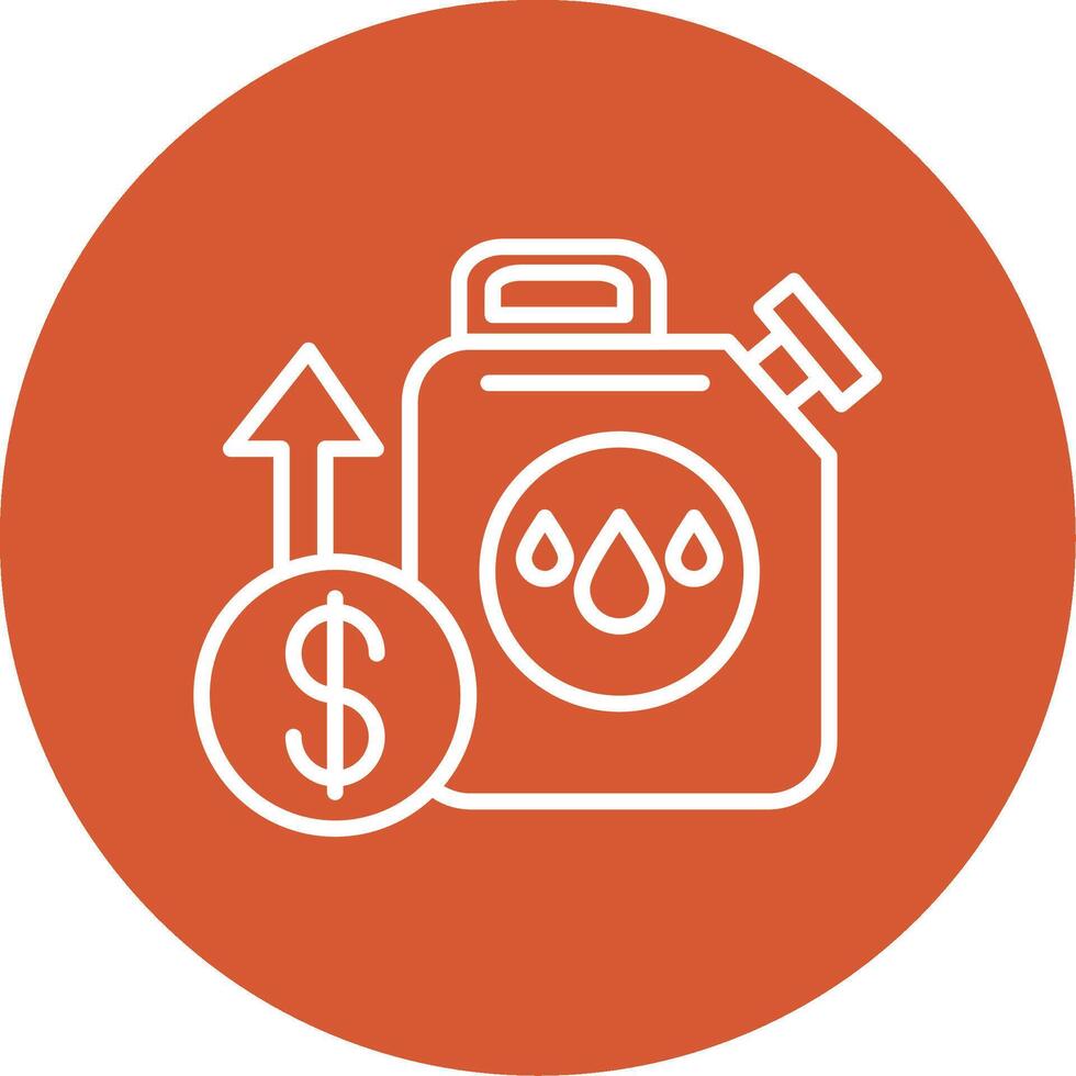 Oil Price Line Multicircle Icon vector
