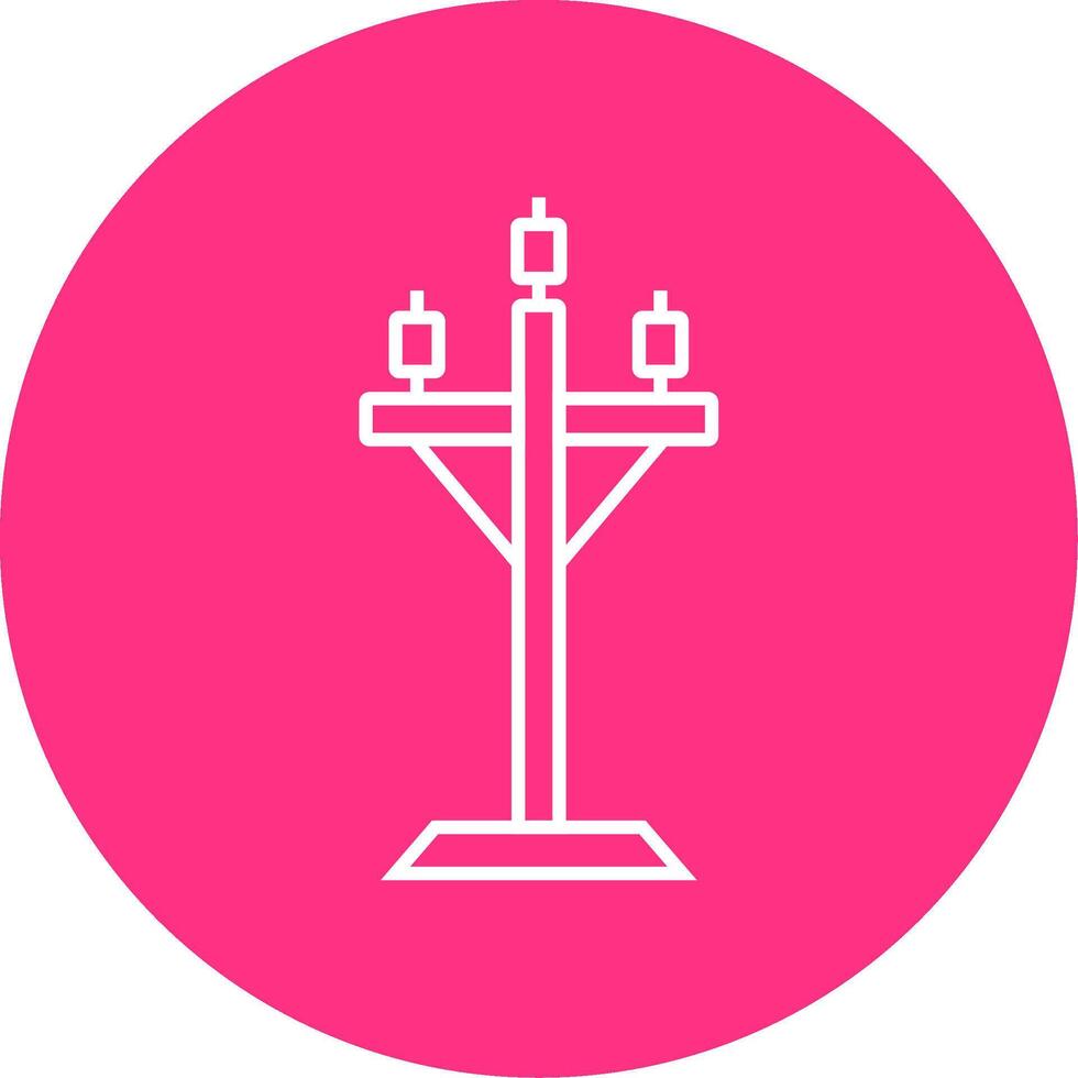 High Voltage Line Multicircle Icon vector