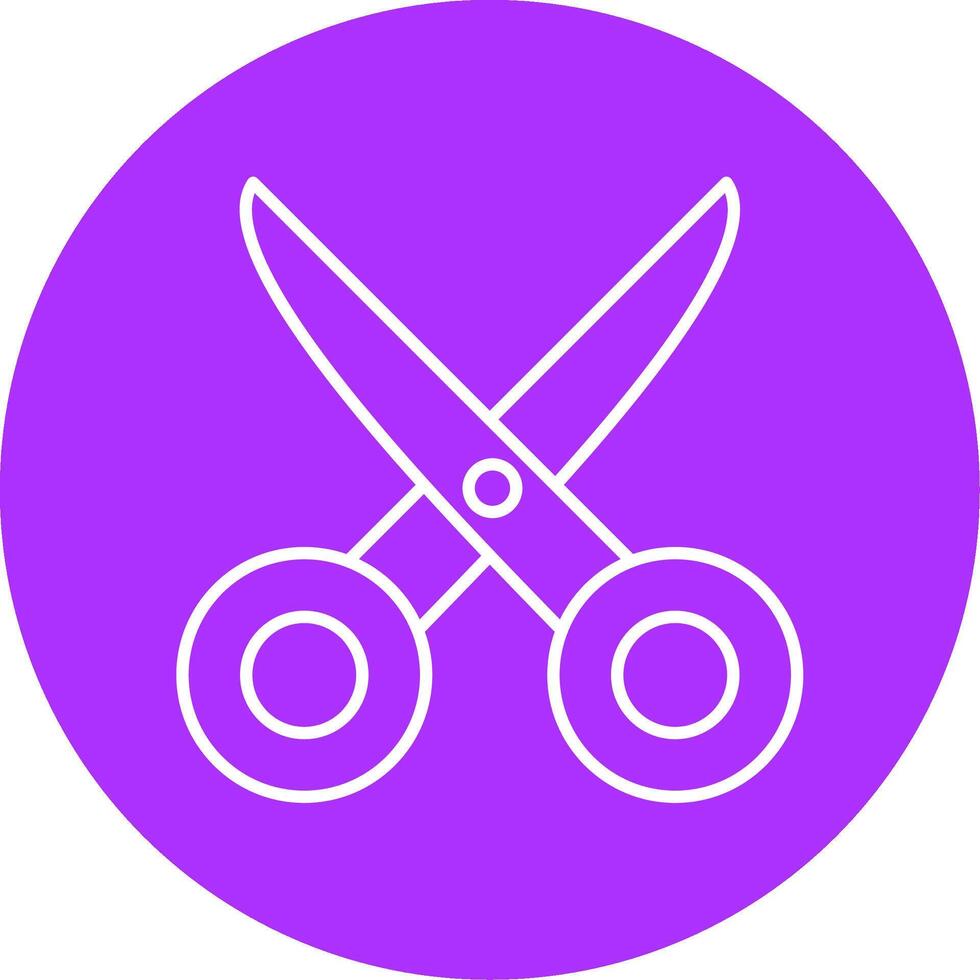Scissors Line Multicircle Icon vector