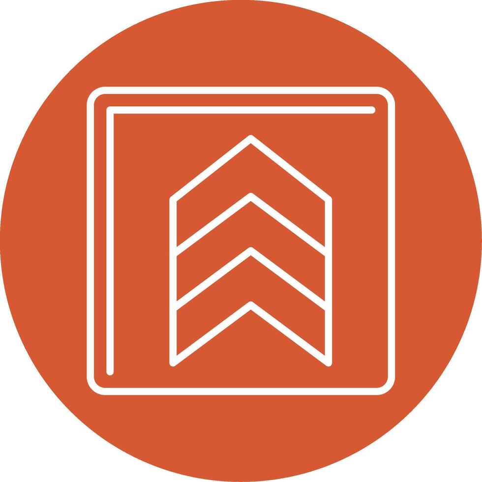Up Chevron Line Multicircle Icon vector