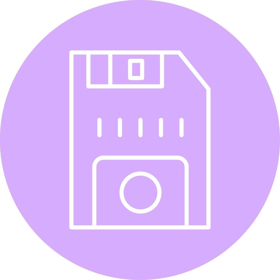 Floppy Disk Line Multicircle Icon vector
