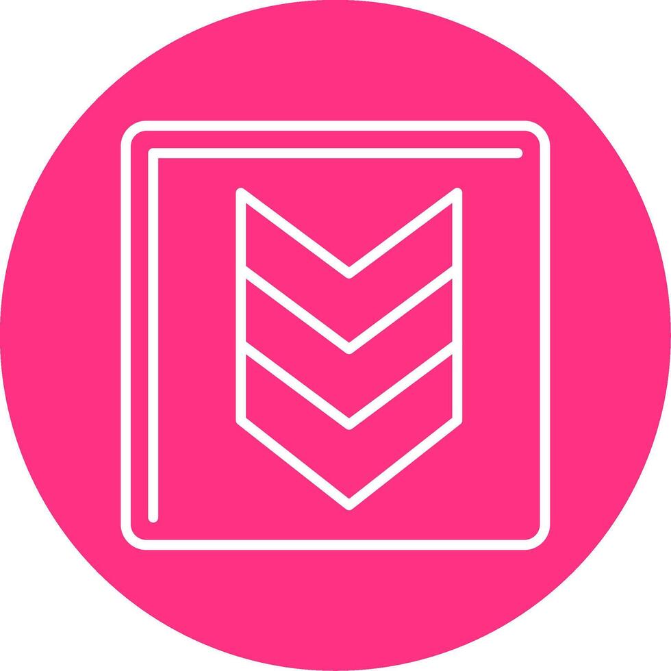 Down Chevron Line Multicircle Icon vector