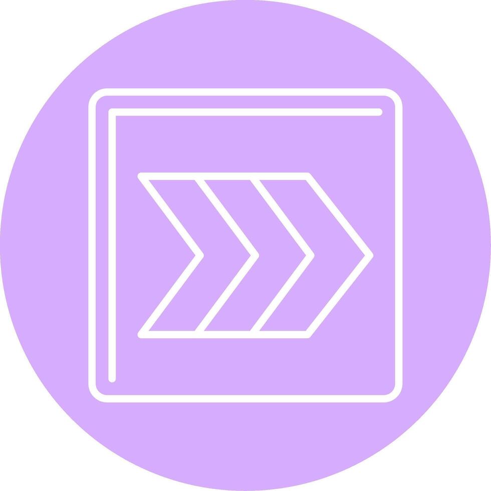 Right Chevron Line Multicircle Icon vector