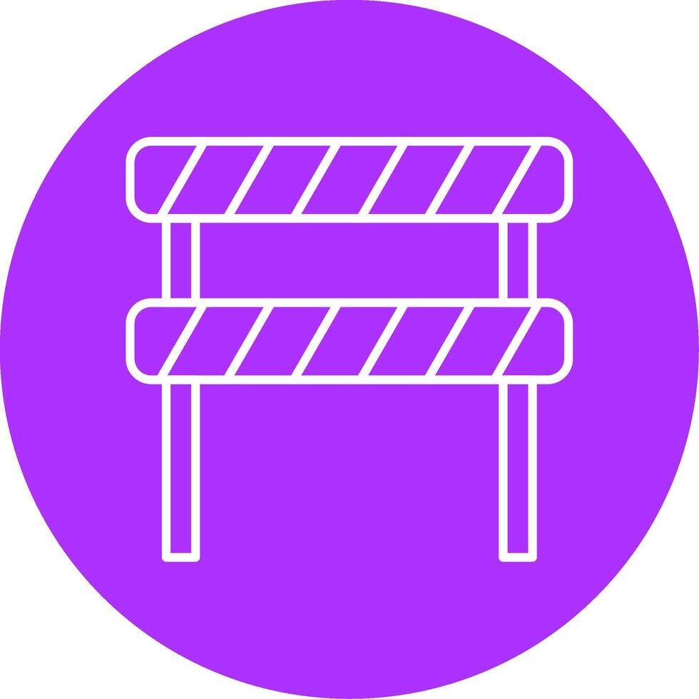 Road Block Line Multicircle Icon vector