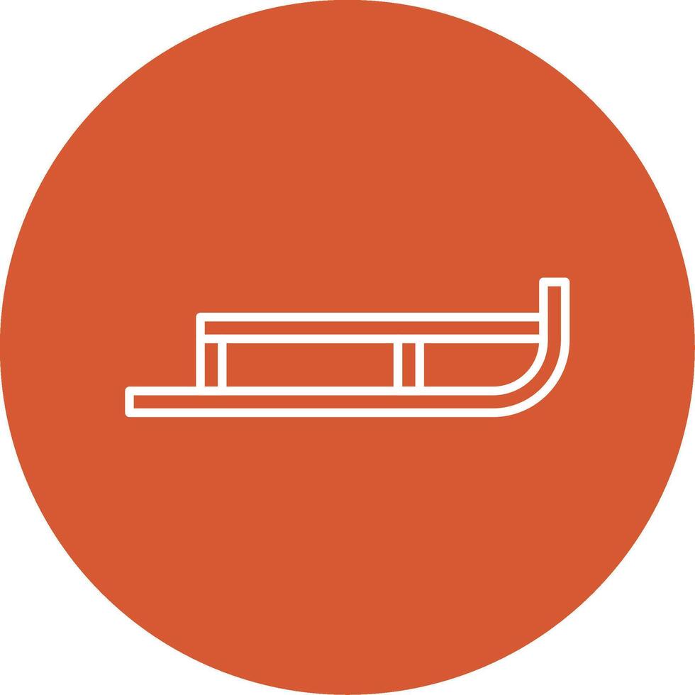 Sled Line Multicircle Icon vector