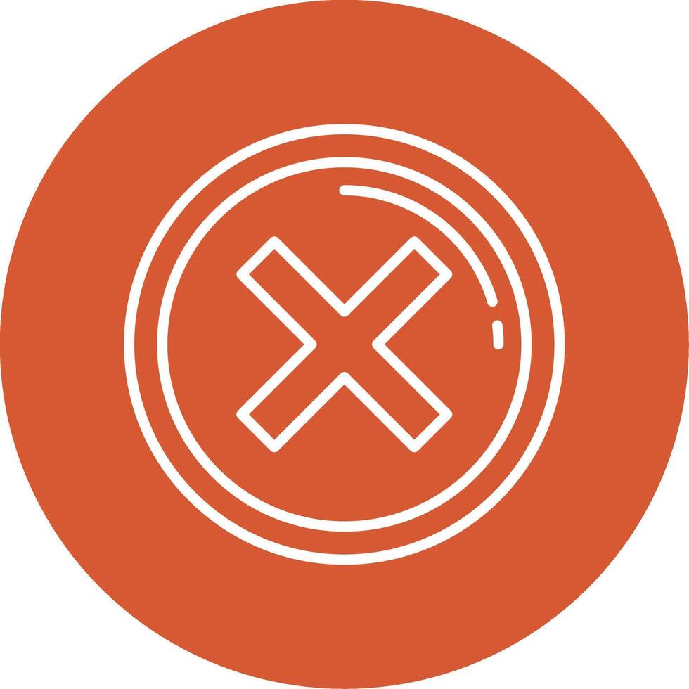 Cancel Line Multicircle Icon vector