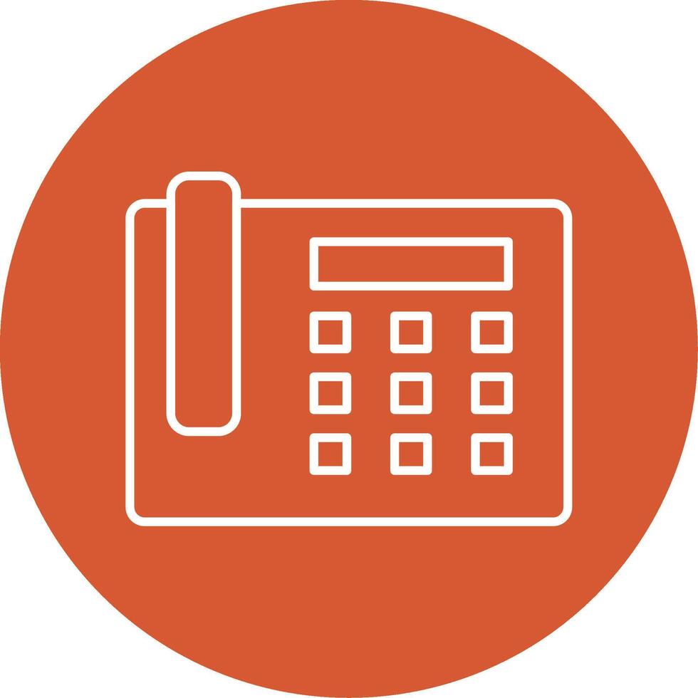 Landline Line Multicircle Icon vector
