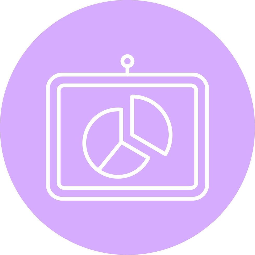 Pie Chart Line Multicircle Icon vector