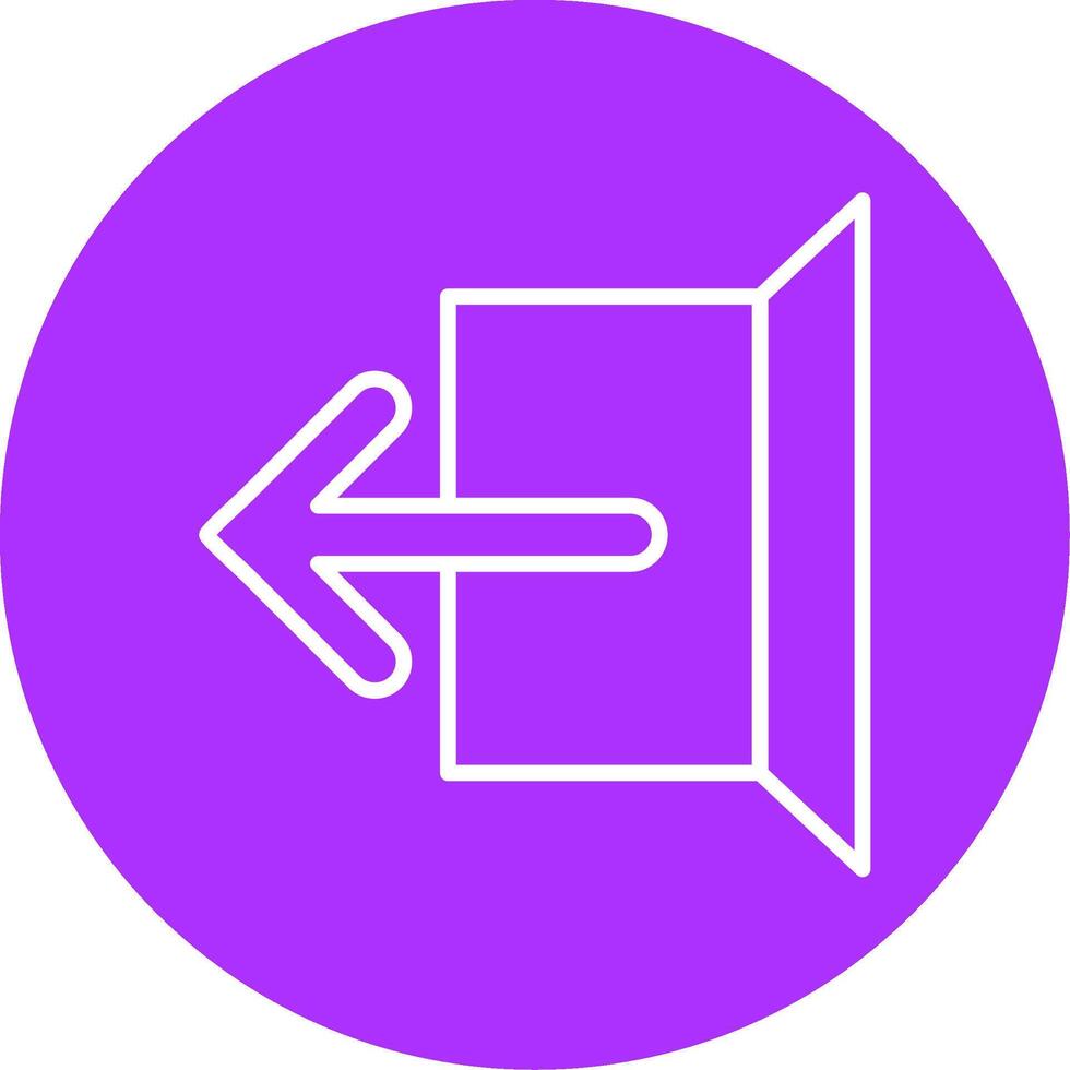 Logout Line Multicircle Icon vector