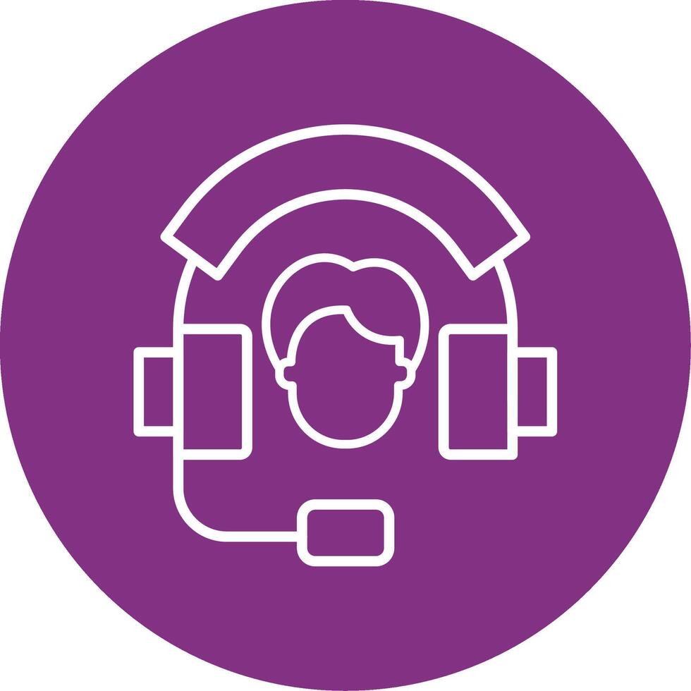 Call Center Line Multicircle Icon vector
