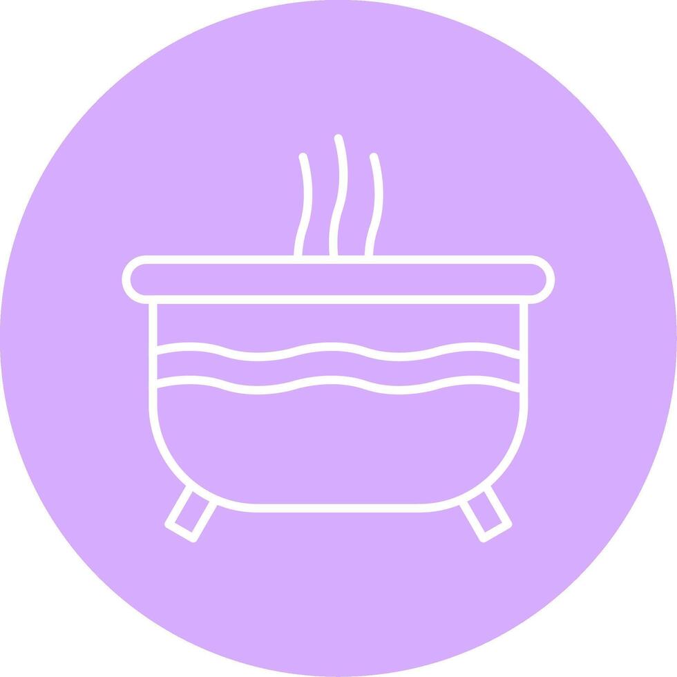 Hot Tub Line Multicircle Icon vector
