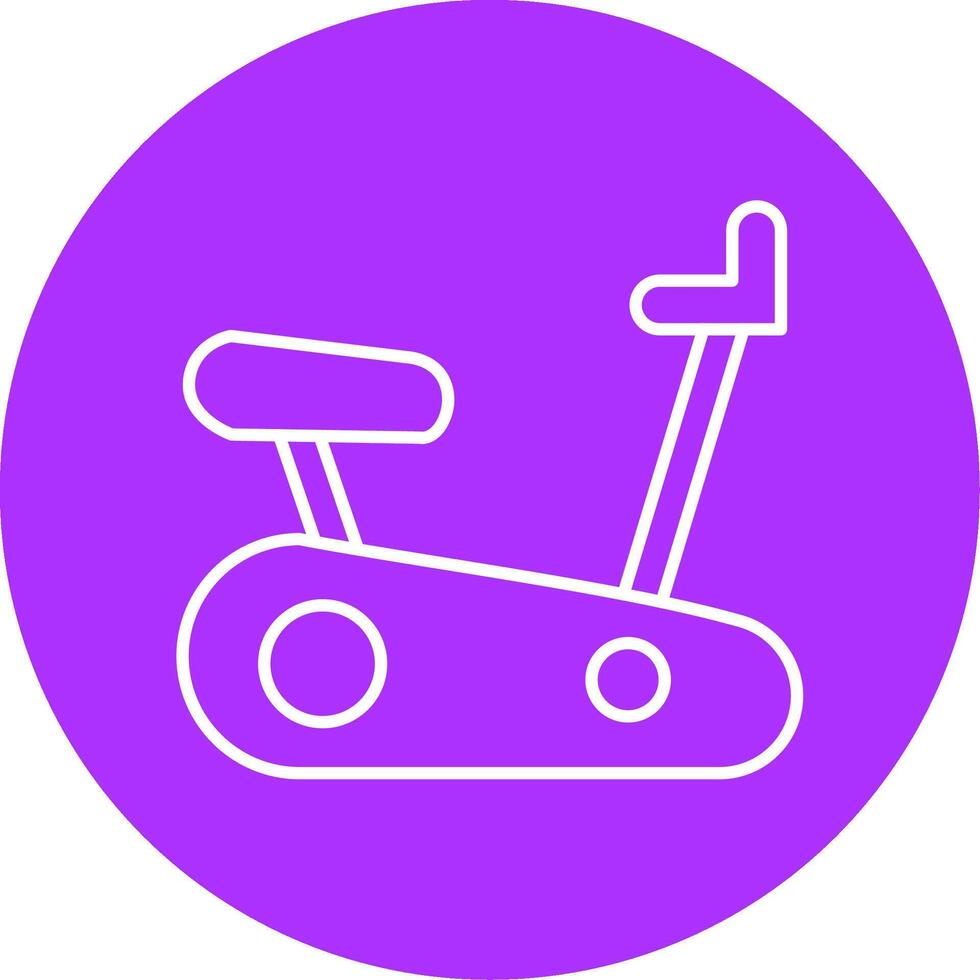 Exercising Bike Line Multicircle Icon vector