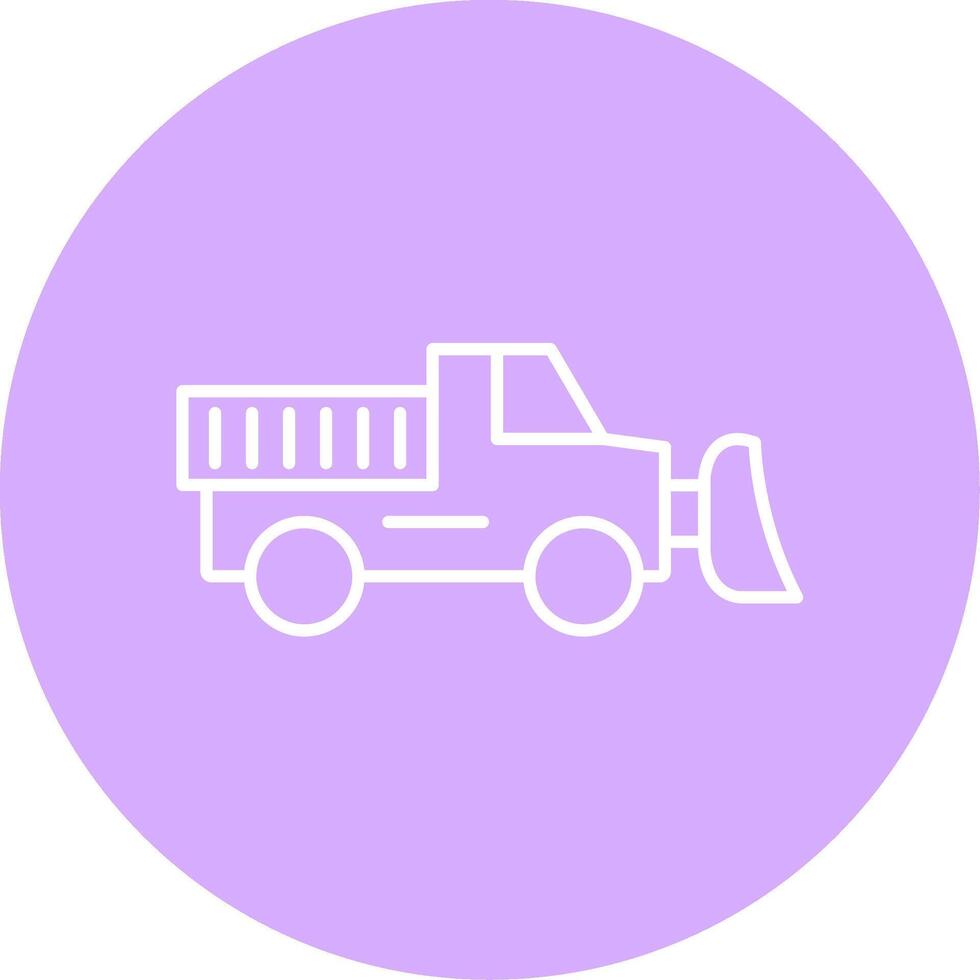 Plow Line Multicircle Icon vector