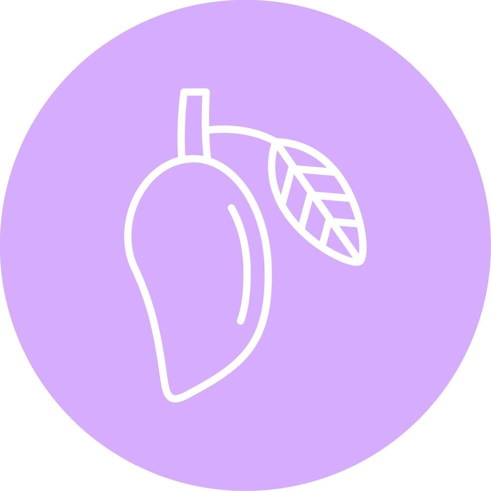Mango Line Multicircle Icon vector