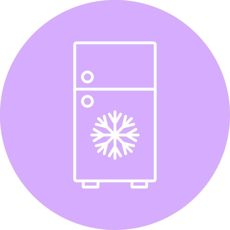 Refrigerator Line Multicircle Icon vector