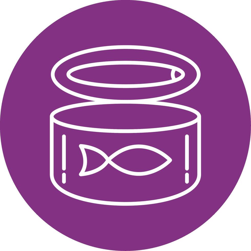 Canned Food Line Multicircle Icon vector