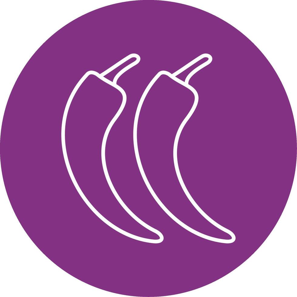Chilli Line Multicircle Icon vector