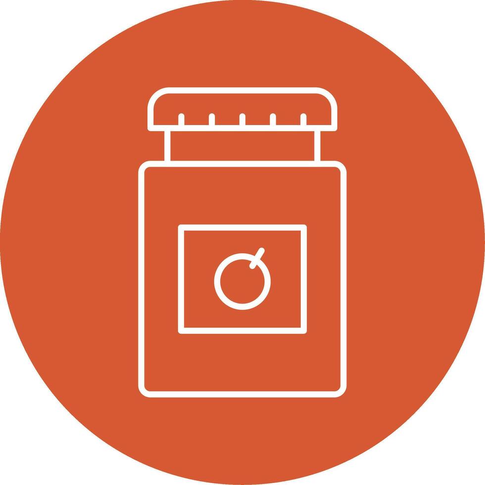 Jam Jar Line Multicircle Icon vector