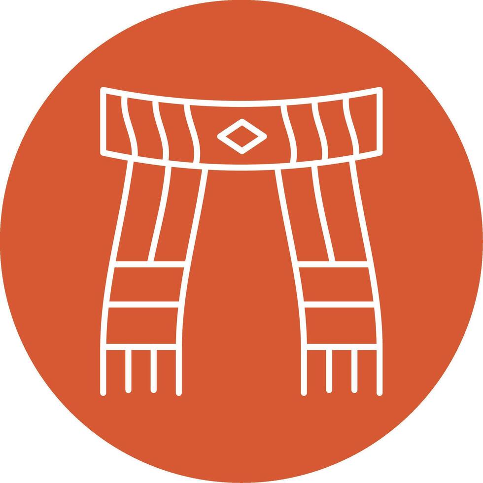 Scarf Line Multicircle Icon vector