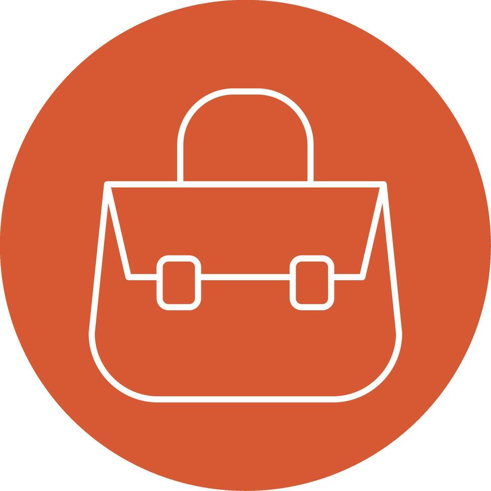 Shoulder Bag Line Multicircle Icon vector