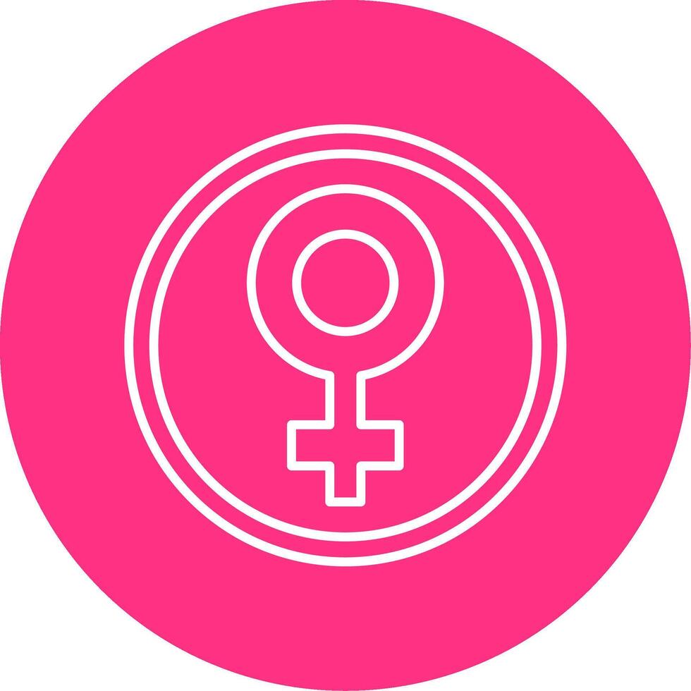 Female symbol Line Multicircle Icon vector