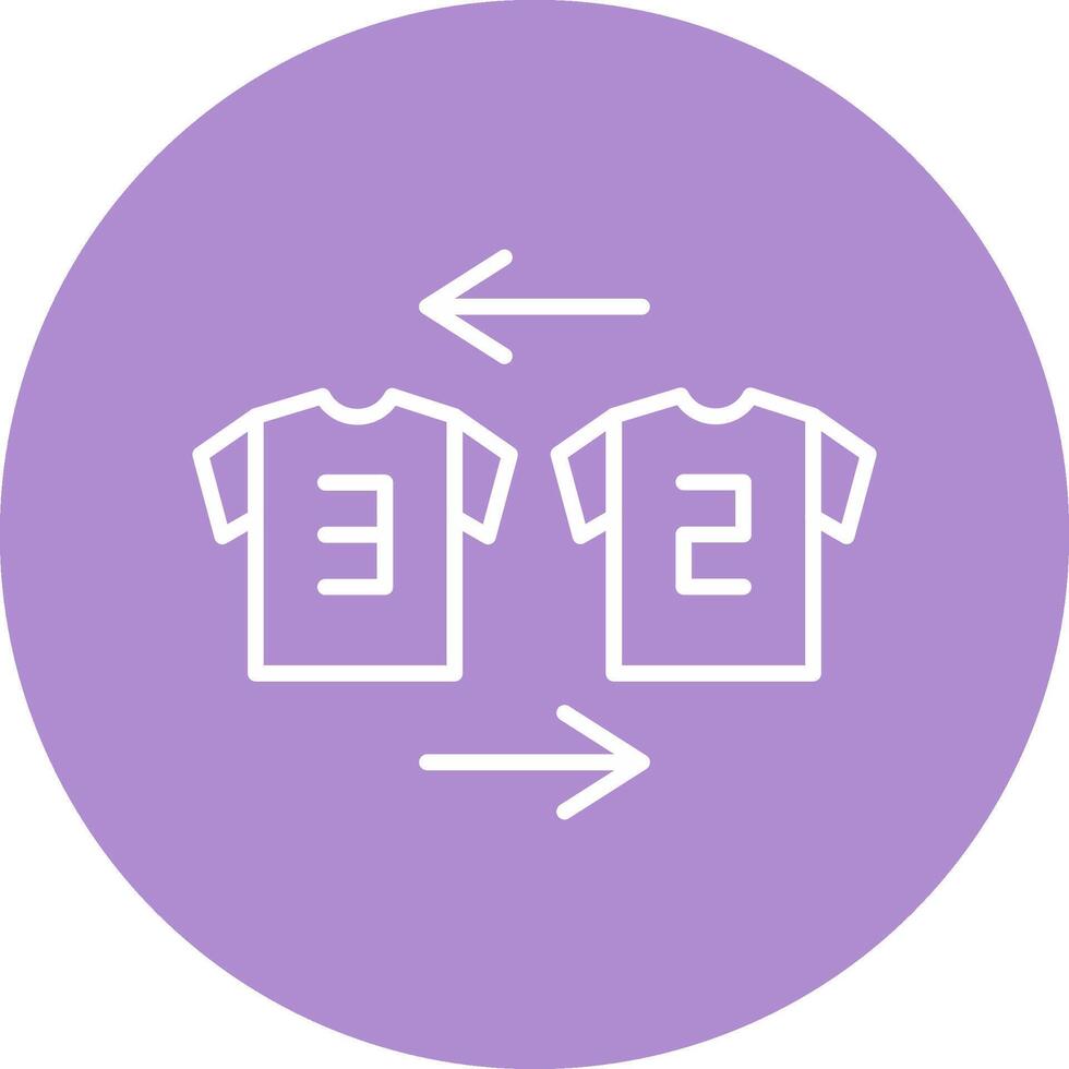 Substitution Line Multicircle Icon vector